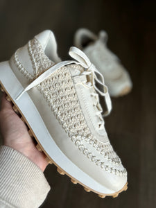 mia natural woven sneakers
