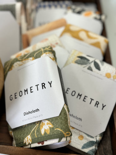 geometry dishcloth set of 3 | 15 styles