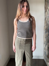 Load image into Gallery viewer, olive denim slit front long skirt