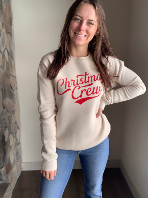 Christmas crew graphic fleece sweatshirt