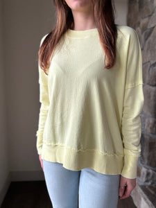 lemon zest lightweight oversized sweatshirt