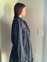 Load image into Gallery viewer, cozy black fleece shacket | S-3XL