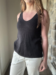 black knit tank