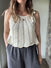 Load image into Gallery viewer, baby chevron pointelle sweater tank