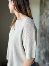 Load image into Gallery viewer, taupe ribbed knit short sleeve top