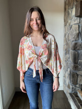 Load image into Gallery viewer, tropical floral wrap top