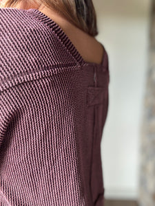 wine ribbed top