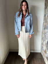 Load image into Gallery viewer, baby chevron pointelle sweater skirt