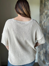 Load image into Gallery viewer, taupe ribbed knit short sleeve top