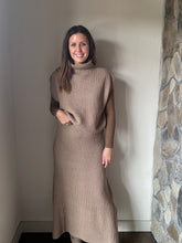 Load image into Gallery viewer, crosby taupe sweater knit midi skirt