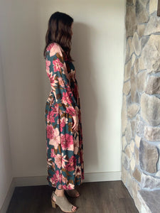 long sleeve floral maxi dress