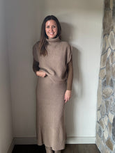 Load image into Gallery viewer, crosby taupe sweater knit midi skirt