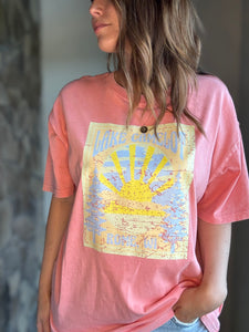 lake camelot dusty rose oversized tee