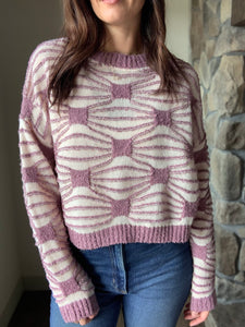 lilac patterned sweater