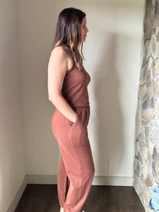 chestnut tank and sweatpants set