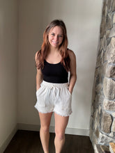 Load image into Gallery viewer, ivory cotton gauze shorts