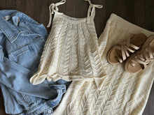 Load image into Gallery viewer, baby chevron pointelle sweater tank