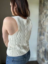 Load image into Gallery viewer, astra ivory cable sleeveless sweater