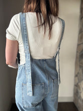 Load image into Gallery viewer, denim button down overall jumpsuit