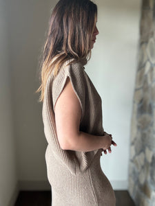 crosby taupe sweater knit midi skirt