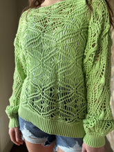 Load image into Gallery viewer, kiwi open weave sweater