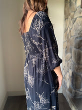 Load image into Gallery viewer, deep navy floral maxi dress