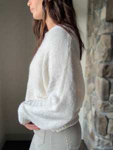 soft chenille ivory dolman sweater