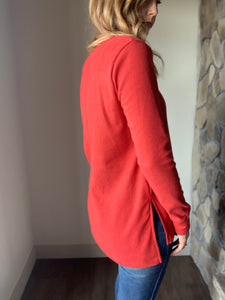soft red thermal top
