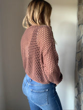 Load image into Gallery viewer, cocoa crochet long sleeve top