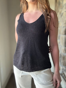 black knit tank