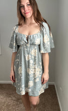 Load image into Gallery viewer, sage floral dress