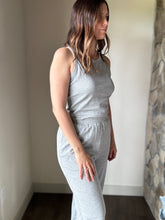 Load image into Gallery viewer, heather grey tank and sweatpants set