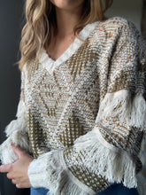 Load image into Gallery viewer, southwest autumn fade fringe sweater