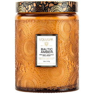 voluspa baltic amber 18oz large jar candle