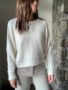 soft chenille ivory dolman sweater