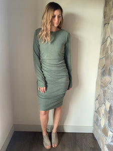 AA rosemary ruched long sleeve dress