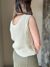 Load image into Gallery viewer, elsie sleeveless ivory waffle sweater