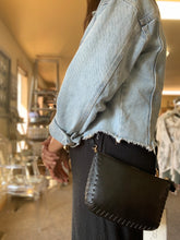 Load image into Gallery viewer, vegan leather stitched crossbody bag