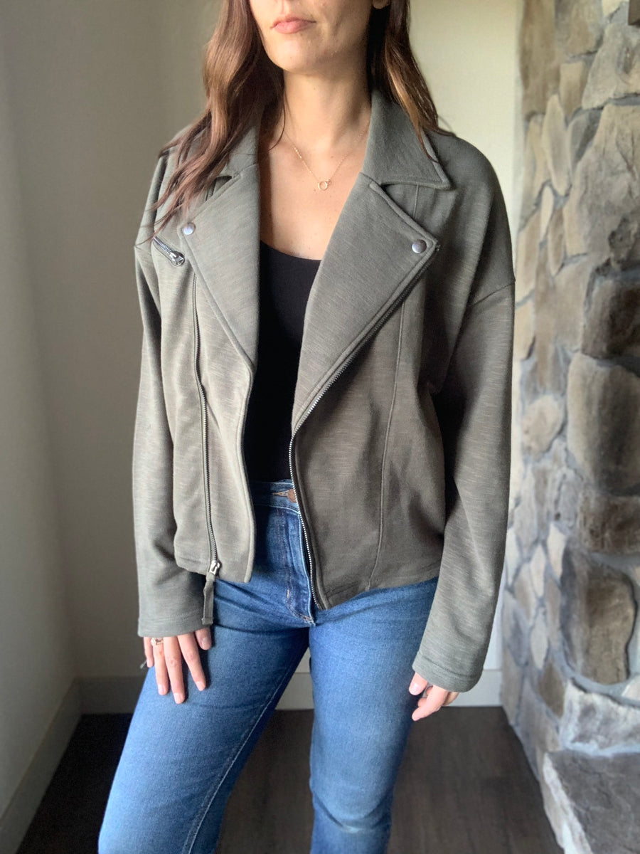 myles olive moto jacket – Kate+Co