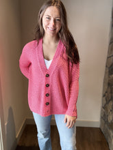 Load image into Gallery viewer, hibiscus oversized open waffle knit cardigan