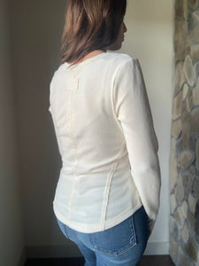 soft ribbed button henley