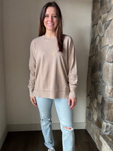 Load image into Gallery viewer, khaki lightweight oversized sweatshirt