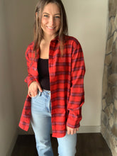 Load image into Gallery viewer, red plaid shirt