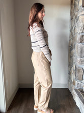 Load image into Gallery viewer, camel tapered tie front pants