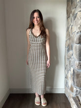 Load image into Gallery viewer, olive+cream crochet maxi dress