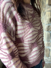 Load image into Gallery viewer, lilac patterned sweater