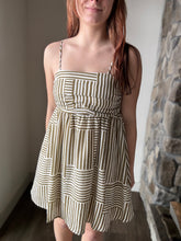 Load image into Gallery viewer, kiele olive +ivory woven striped dress