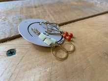 Load image into Gallery viewer, seeds ivory + coral earrings 2-pack