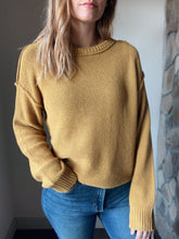 Load image into Gallery viewer, gold cotton chunky knit sweater