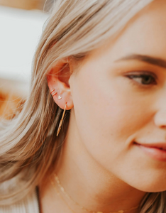 hello adorn tiny heart studs | 14kt gold fill + sterling silver